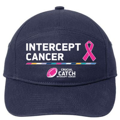 Crucial Catch Intercept Cancer Breast Cancer Awareness 7-Panel Snapback Hat