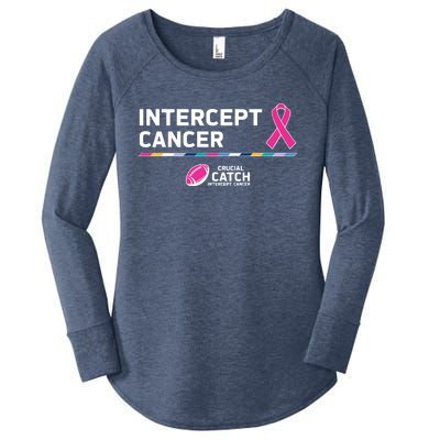 Crucial Catch Intercept Cancer Breast Cancer Awareness Women's Perfect Tri Tunic Long Sleeve Shirt