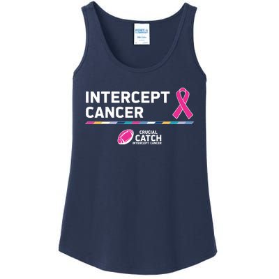 Crucial Catch Intercept Cancer Breast Cancer Awareness Ladies Essential Tank