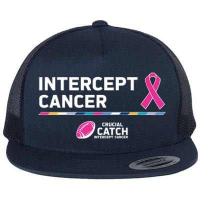 Crucial Catch Intercept Cancer Breast Cancer Awareness Flat Bill Trucker Hat