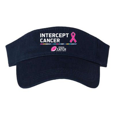 Crucial Catch Intercept Cancer Breast Cancer Awareness Valucap Bio-Washed Visor