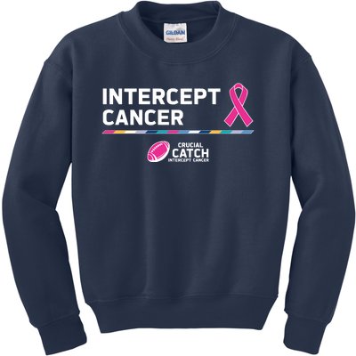 Crucial Catch Intercept Cancer Breast Cancer Awareness Kids Sweatshirt