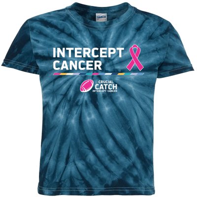 Crucial Catch Intercept Cancer Breast Cancer Awareness Kids Tie-Dye T-Shirt