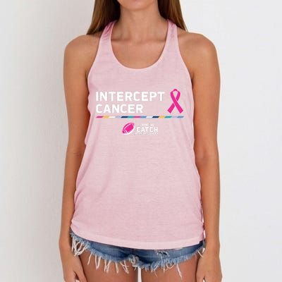 Crucial Catch Intercept Cancer Breast Cancer Awareness Women's Knotted Racerback Tank