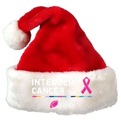 Crucial Catch Intercept Cancer Breast Cancer Awareness Premium Christmas Santa Hat