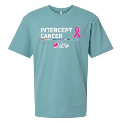 Crucial Catch Intercept Cancer Breast Cancer Awareness Sueded Cloud Jersey T-Shirt