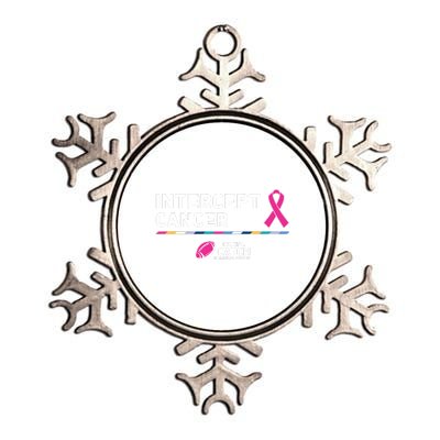 Crucial Catch Intercept Cancer Breast Cancer Awareness Metallic Star Ornament