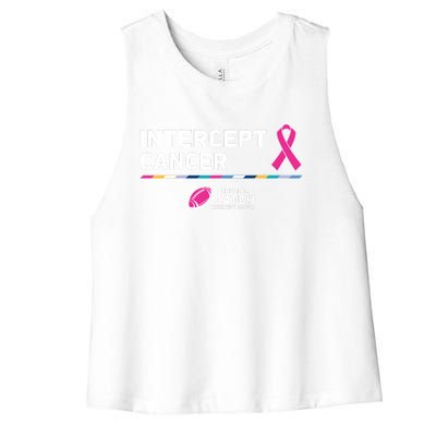 Crucial Catch Intercept Cancer Breast Cancer Awareness Women's Racerback Cropped Tank