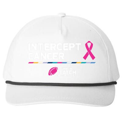 Crucial Catch Intercept Cancer Breast Cancer Awareness Snapback Five-Panel Rope Hat