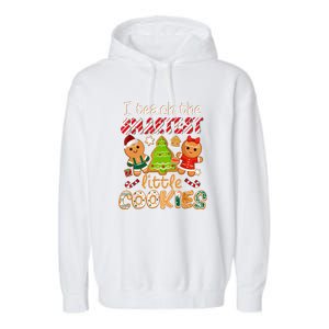 Cute Christmas I Teach The Smartest Little Cookies Teacher Gift Garment-Dyed Fleece Hoodie