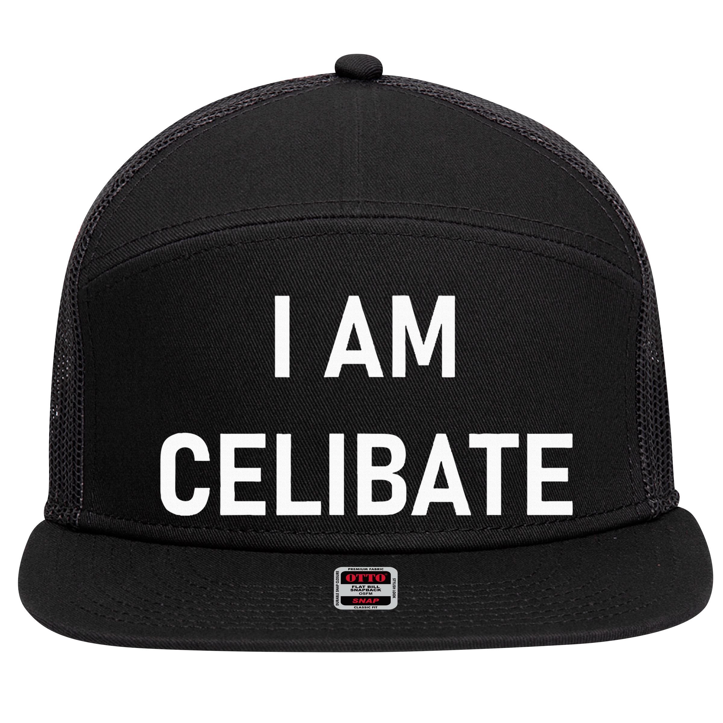 Celebrate Celibacy I Am Celibate 7 Panel Mesh Trucker Snapback Hat