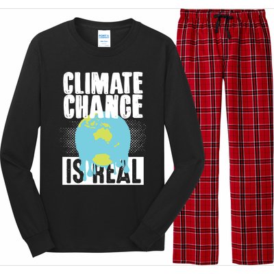 Climate Change Is Real Earth Day Climate Change Gift Long Sleeve Pajama Set