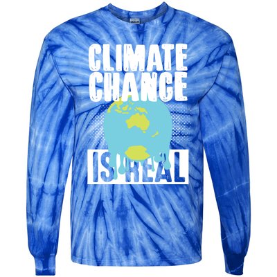 Climate Change Is Real Earth Day Climate Change Gift Tie-Dye Long Sleeve Shirt