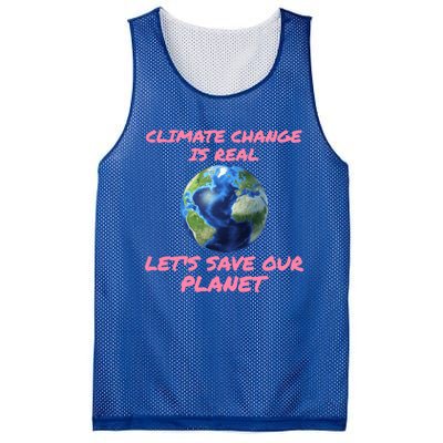 Climate Change Is Real Lets Save Our Planet Cool Gift Mesh Reversible Basketball Jersey Tank