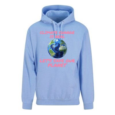 Climate Change Is Real Lets Save Our Planet Cool Gift Unisex Surf Hoodie