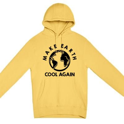 Climate Change Is Real Make Earth Cool Again Cool Gift Premium Pullover Hoodie