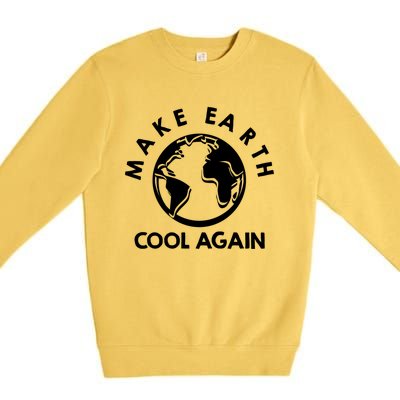 Climate Change Is Real Make Earth Cool Again Cool Gift Premium Crewneck Sweatshirt