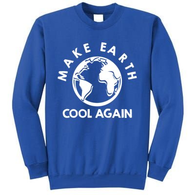 Climate Change Is Real Make Earth Cool Again Cool Gift Tall Sweatshirt