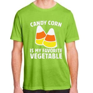 Candy Corn Is My Favorite Vegetable Retro Halloween Gift Adult ChromaSoft Performance T-Shirt