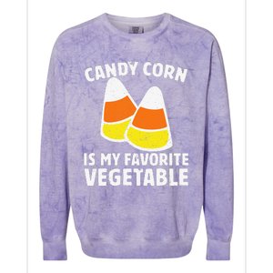 Candy Corn Is My Favorite Vegetable Retro Halloween Gift Colorblast Crewneck Sweatshirt