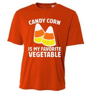 Candy Corn Is My Favorite Vegetable Retro Halloween Gift Cooling Performance Crew T-Shirt