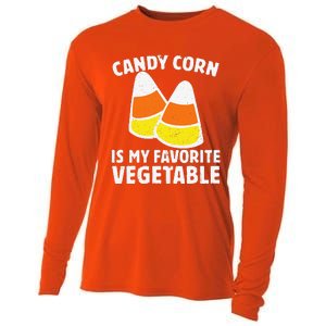 Candy Corn Is My Favorite Vegetable Retro Halloween Gift Cooling Performance Long Sleeve Crew