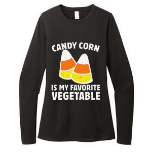 Candy Corn Is My Favorite Vegetable Retro Halloween Gift Womens CVC Long Sleeve Shirt