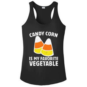 Candy Corn Is My Favorite Vegetable Retro Halloween Gift Ladies PosiCharge Competitor Racerback Tank