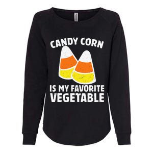 Candy Corn Is My Favorite Vegetable Retro Halloween Gift Womens California Wash Sweatshirt