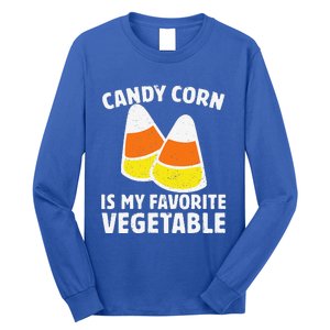 Candy Corn Is My Favorite Vegetable Retro Halloween Gift Long Sleeve Shirt