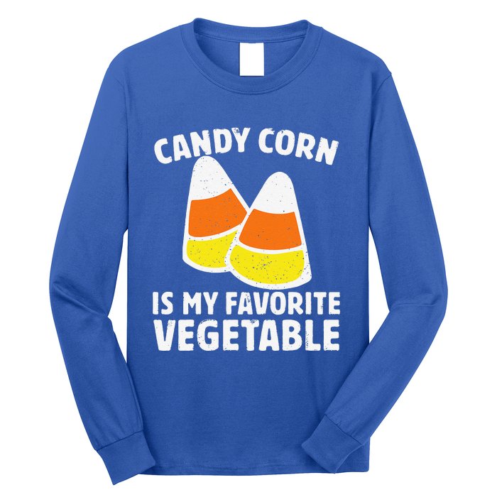 Candy Corn Is My Favorite Vegetable Retro Halloween Gift Long Sleeve Shirt