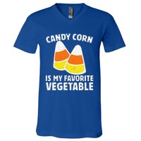 Candy Corn Is My Favorite Vegetable Retro Halloween Gift V-Neck T-Shirt