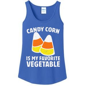 Candy Corn Is My Favorite Vegetable Retro Halloween Gift Ladies Essential Tank