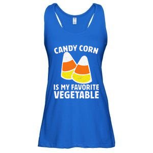 Candy Corn Is My Favorite Vegetable Retro Halloween Gift Ladies Essential Flowy Tank