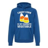 Candy Corn Is My Favorite Vegetable Retro Halloween Gift Premium Hoodie