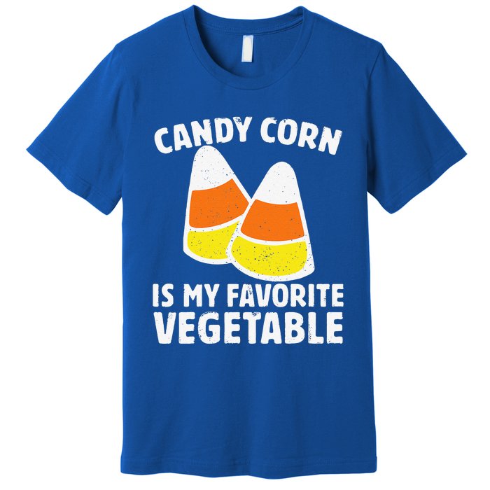 Candy Corn Is My Favorite Vegetable Retro Halloween Gift Premium T-Shirt