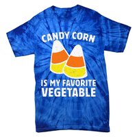 Candy Corn Is My Favorite Vegetable Retro Halloween Gift Tie-Dye T-Shirt