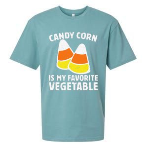 Candy Corn Is My Favorite Vegetable Retro Halloween Gift Sueded Cloud Jersey T-Shirt