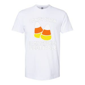 Candy Corn Is My Favorite Vegetable Retro Halloween Gift Softstyle CVC T-Shirt