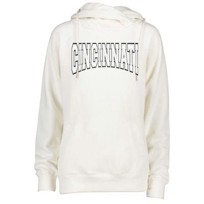 Cincinnati Womens Funnel Neck Pullover Hood