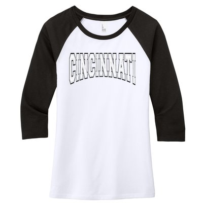 Cincinnati Women's Tri-Blend 3/4-Sleeve Raglan Shirt