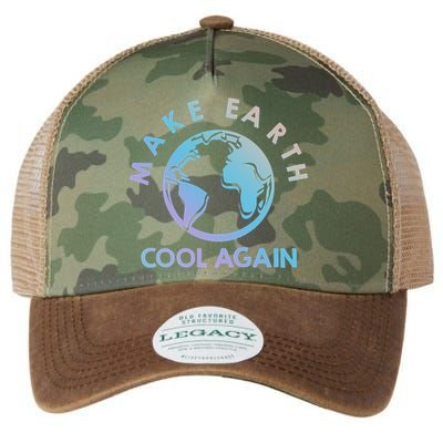 Climate Change Is Real Make Earth Cool Again Gift Legacy Tie Dye Trucker Hat