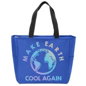 Climate Change Is Real Make Earth Cool Again Gift Zip Tote Bag