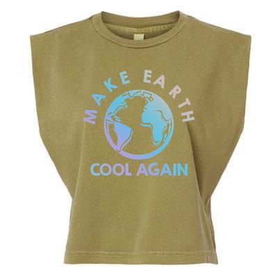 Climate Change Is Real Make Earth Cool Again Gift Garment-Dyed Women's Muscle Tee