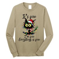 Cat Christmas ItS Fine IM Fine Everything Is Fine Long Sleeve Shirt