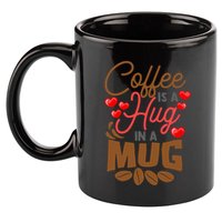 Cute Coffee Is A Hug In Mug Cafe Saying Java Lover 11oz C Handle Ceramic Mug