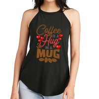 Cute Coffee Is A Hug In Mug Cafe Saying Java Lover Women's Perfect Tri Rocker Tank