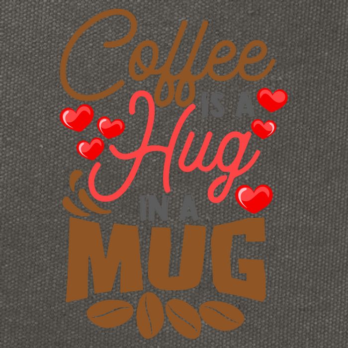 Cute Coffee Is A Hug In Mug Cafe Saying Java Lover Cotton Canvas Backpack