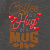 Cute Coffee Is A Hug In Mug Cafe Saying Java Lover Vector Backpack