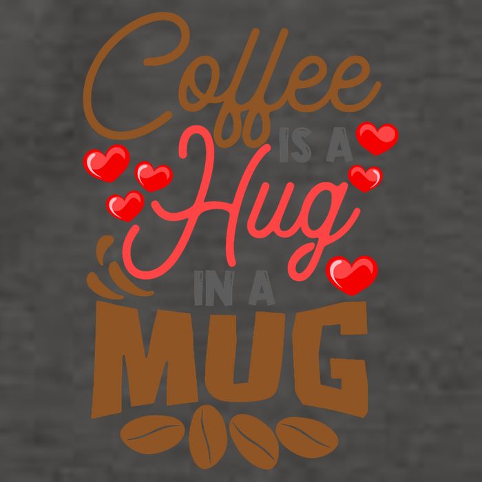 Cute Coffee Is A Hug In Mug Cafe Saying Java Lover Vector Backpack